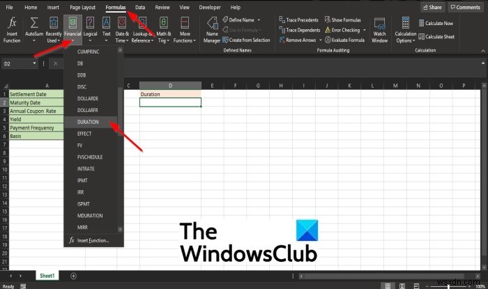 Cách sử dụng Hàm tài chính thời hạn trong Microsoft Excel 