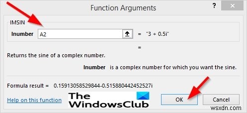 Cách sử dụng hàm IMSIN trong Microsoft Excel 