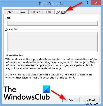 Cách hiển thị và sửa đổi Thuộc tính bảng trong Microsoft Word 