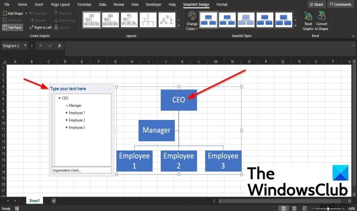 Cách tạo Sơ đồ tổ chức trong Microsoft Excel 