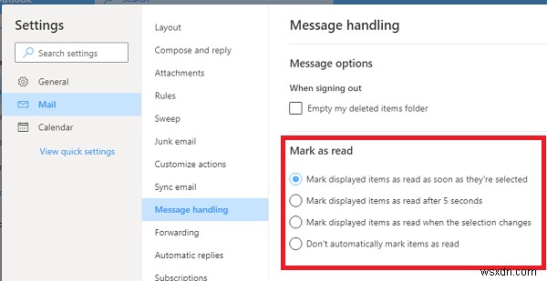 Email Outlook vẫn chưa đọc ngay cả khi bạn đã đọc nó 