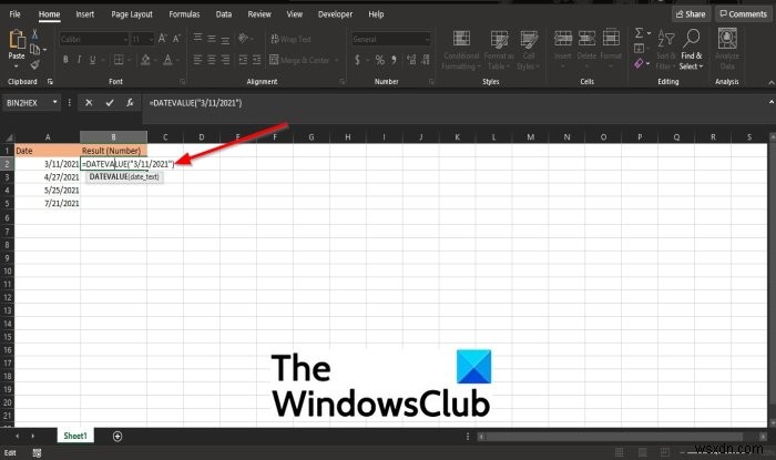 Cách sử dụng hàm DATEVALUE trong Microsoft Excel 