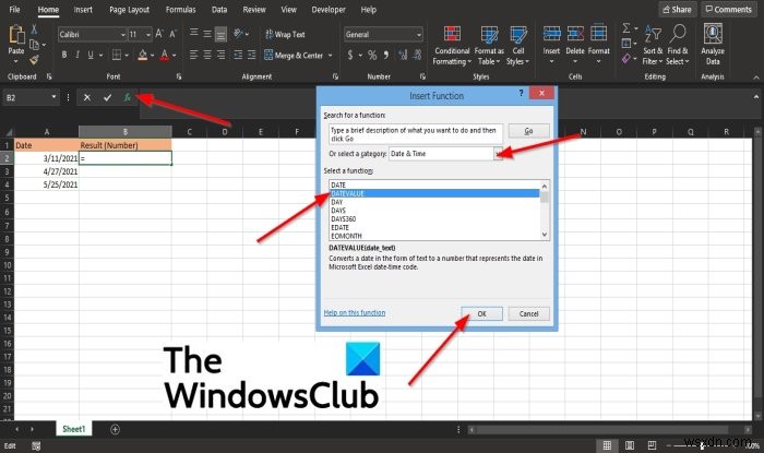 Cách sử dụng hàm DATEVALUE trong Microsoft Excel 