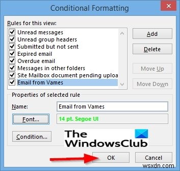 Cách tạo mã màu cho email của người gửi trong Outlook 