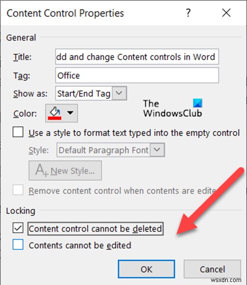 Cách thêm và thay đổi Kiểm soát nội dung trong Microsoft Word 
