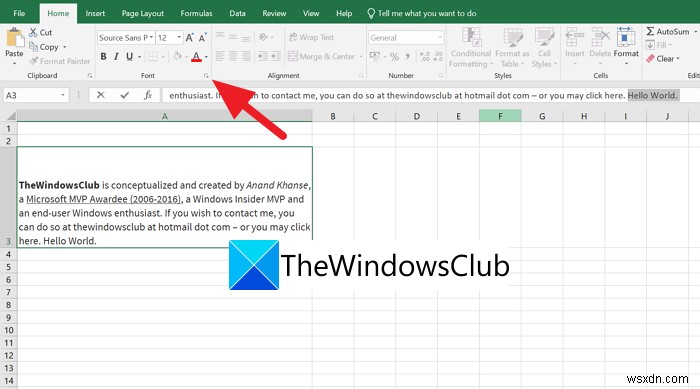 Cách thêm nhiều định dạng vào văn bản của bạn trong một ô trong Excel 
