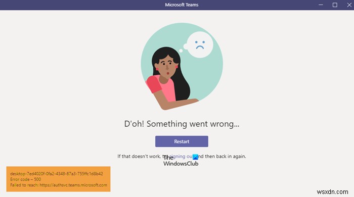 Cách sửa mã lỗi Microsoft Teams 500 trên Windows 11/10 