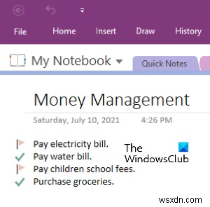 Cách tạo các tác vụ Outlook trong OneNote 