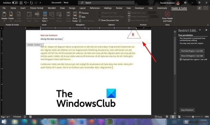 Cách khóa và bảo vệ Header và Footer trong Microsoft Word 