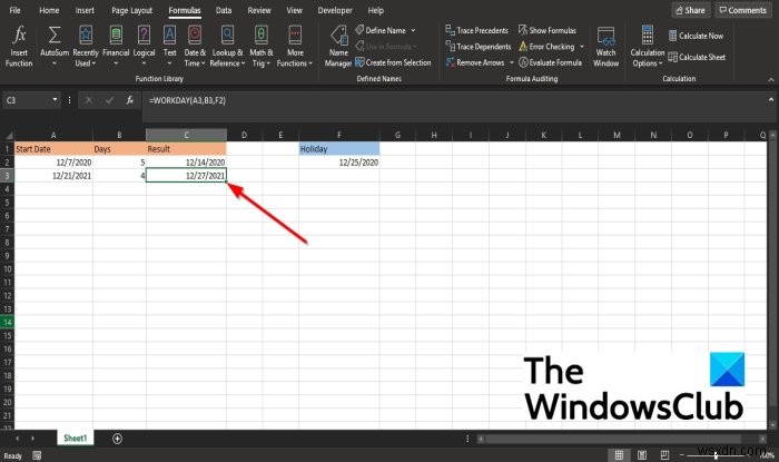 Cách sử dụng hàm WORKDAY trong Microsoft Excel 