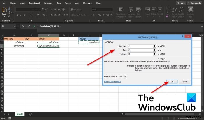 Cách sử dụng hàm WORKDAY trong Microsoft Excel 