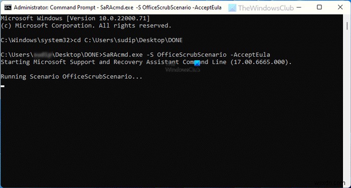 Cách sử dụng phiên bản dòng lệnh của Microsoft Support và Recovery Assistant 