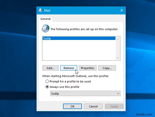Outlook không thể đăng nhập, hãy xác minh rằng bạn được kết nối với mạng 
