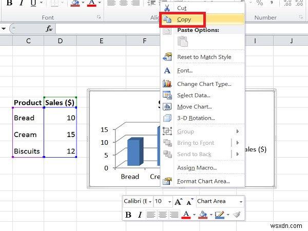 Cách dễ dàng xuất Biểu đồ Excel dưới dạng Hình ảnh 