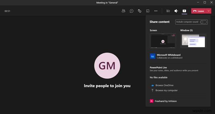 Cách sử dụng Share Tray trong Microsoft Teams để chia sẻ nội dung trong cuộc họp 