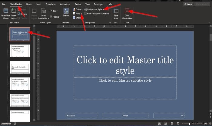 Cách sử dụng Slide Master trong PowerPoint 