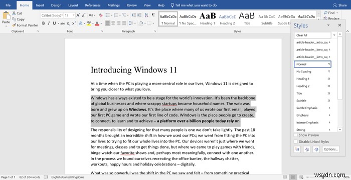 Cách xóa tất cả Định dạng trong Microsoft Word 