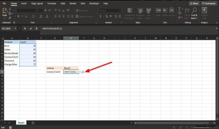 Cách sử dụng hàm MATCH trong Microsoft Excel 