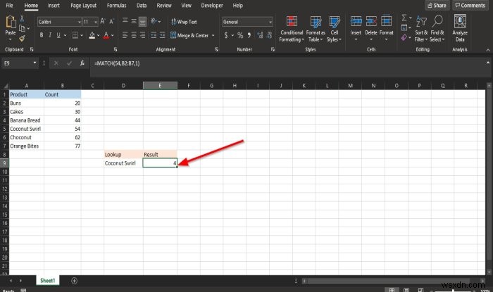 Cách sử dụng hàm MATCH trong Microsoft Excel 