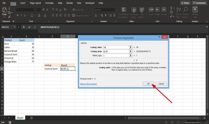 Cách sử dụng hàm MATCH trong Microsoft Excel 