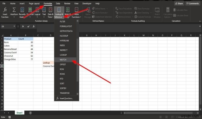 Cách sử dụng hàm MATCH trong Microsoft Excel 