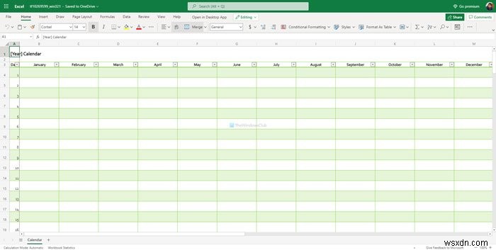 Các mẫu Google Trang tính và Lịch Excel Trực tuyến tốt nhất 