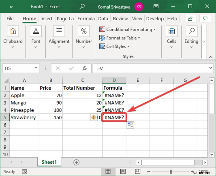 Làm cách nào để xóa #NAME? Lỗi trong Excel 