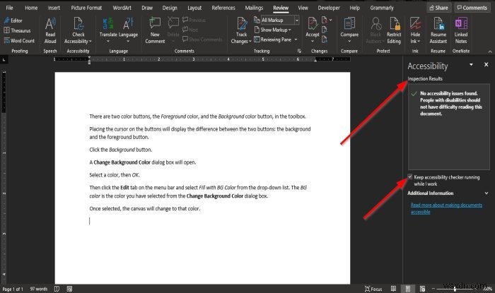 Cách sử dụng Bộ kiểm tra trợ năng trong Microsoft Office 