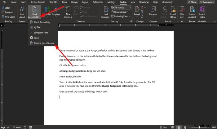 Cách sử dụng Bộ kiểm tra trợ năng trong Microsoft Office 