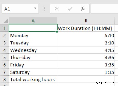 Cách thêm hoặc tính tổng Thời gian trong Microsoft Excel 