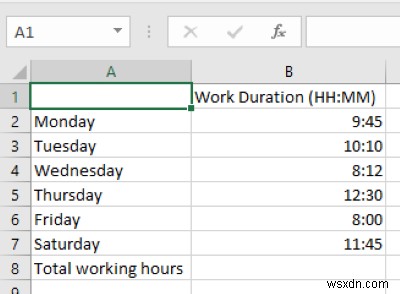 Cách thêm hoặc tính tổng Thời gian trong Microsoft Excel 