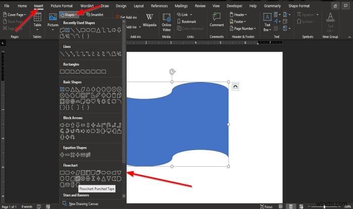 Cách chèn Văn bản vào Hình dạng trong Microsoft Word