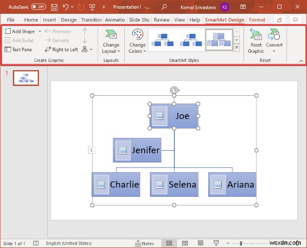 Cách tạo biểu đồ tổ chức trong Microsoft PowerPoint 