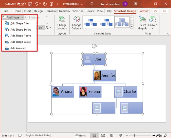 Cách tạo biểu đồ tổ chức trong Microsoft PowerPoint 