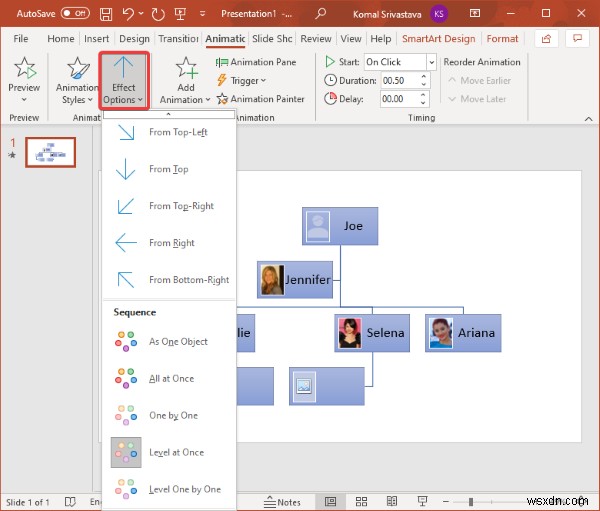 Cách tạo biểu đồ tổ chức trong Microsoft PowerPoint 