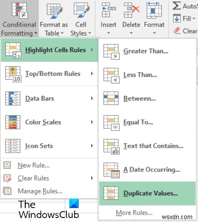 Cách tìm và đánh dấu các ô trùng lặp trong Microsoft Excel 