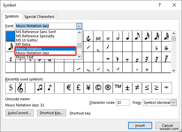 Cách chèn nốt nhạc và ký hiệu trong Microsoft Word 