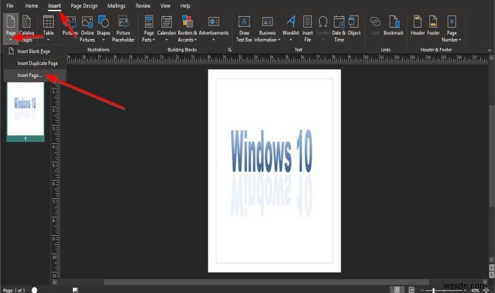 Cách sử dụng Tùy chọn Trang trong Microsoft Publisher 