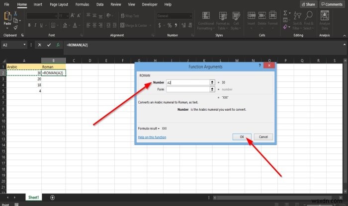 Cách sử dụng hàm ROMAN trong Microsoft Excel 