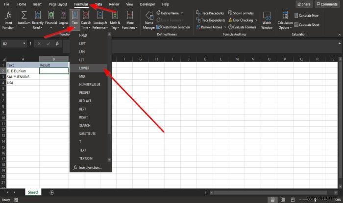 Cách sử dụng hàm Lower và Upper trong Excel để thay đổi chữ hoa chữ thường của Text