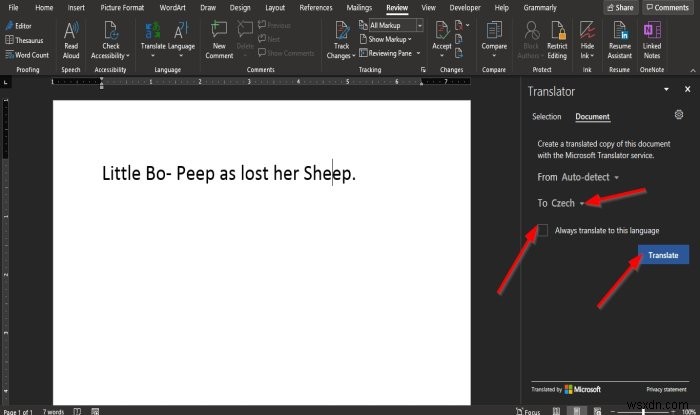Cách dịch văn bản sang một ngôn ngữ khác trong Microsoft Office 