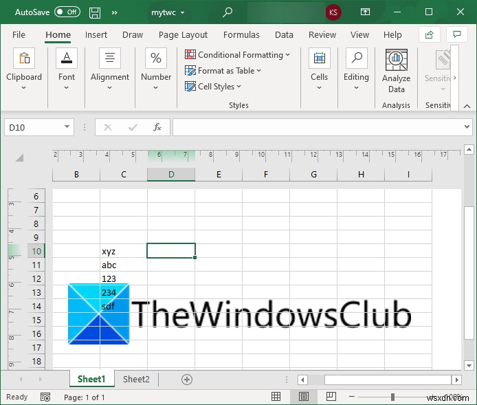 Cách thêm hình mờ trong Microsoft Excel 