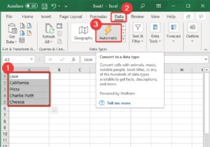 Cách sử dụng tính năng Kiểu dữ liệu tự động trong Microsoft Excel 