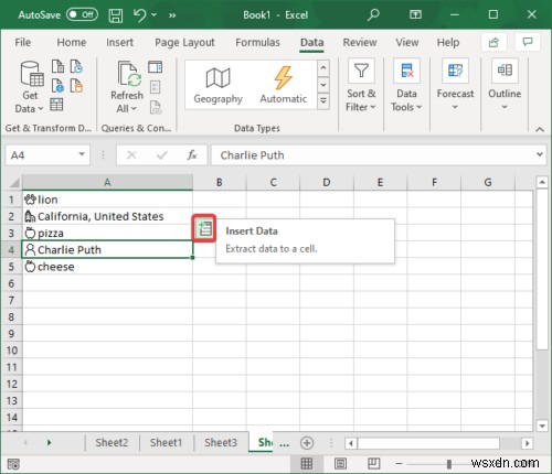 Cách sử dụng tính năng Kiểu dữ liệu tự động trong Microsoft Excel 