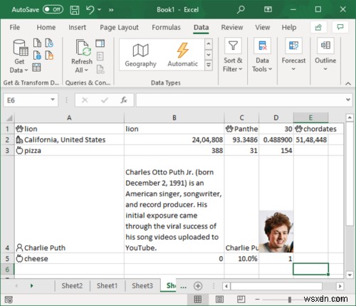 Cách sử dụng tính năng Kiểu dữ liệu tự động trong Microsoft Excel 