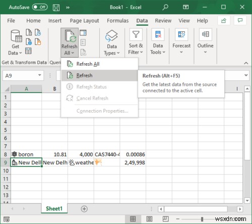 Cách sử dụng tính năng Kiểu dữ liệu tự động trong Microsoft Excel 