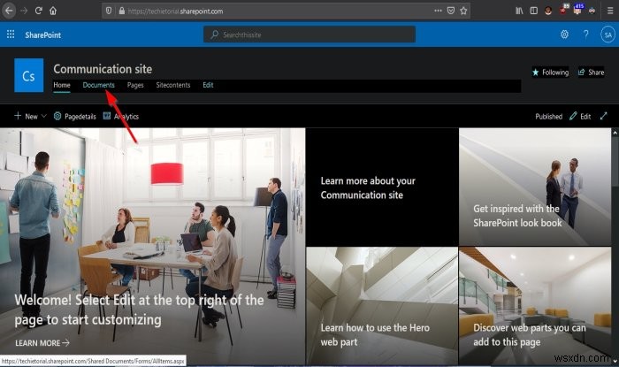 Cách tải Tài liệu lên Trang SharePoint của bạn 