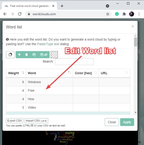 Cách tạo Đám mây Word trong Microsoft Excel 