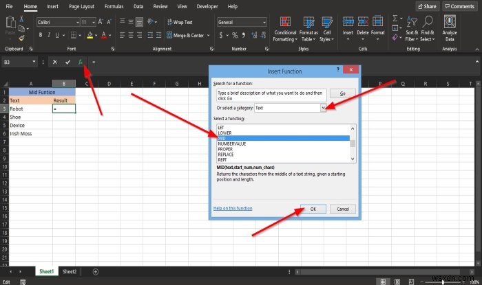 Cách sử dụng hàm MID và MIDB trong Microsoft Excel 