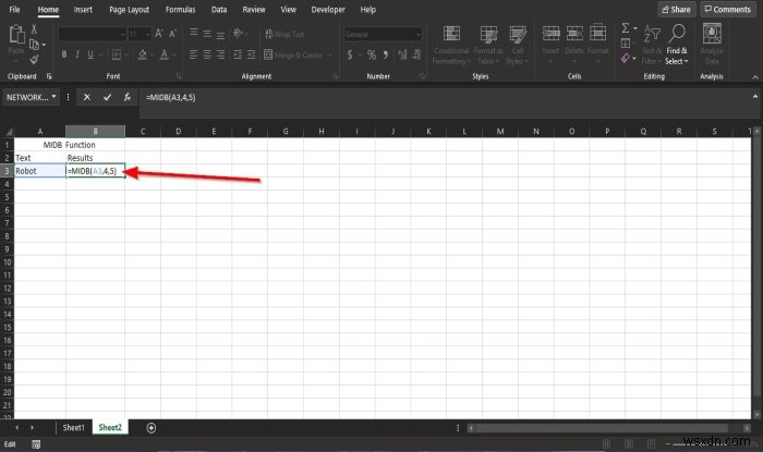 Cách sử dụng hàm MID và MIDB trong Microsoft Excel 